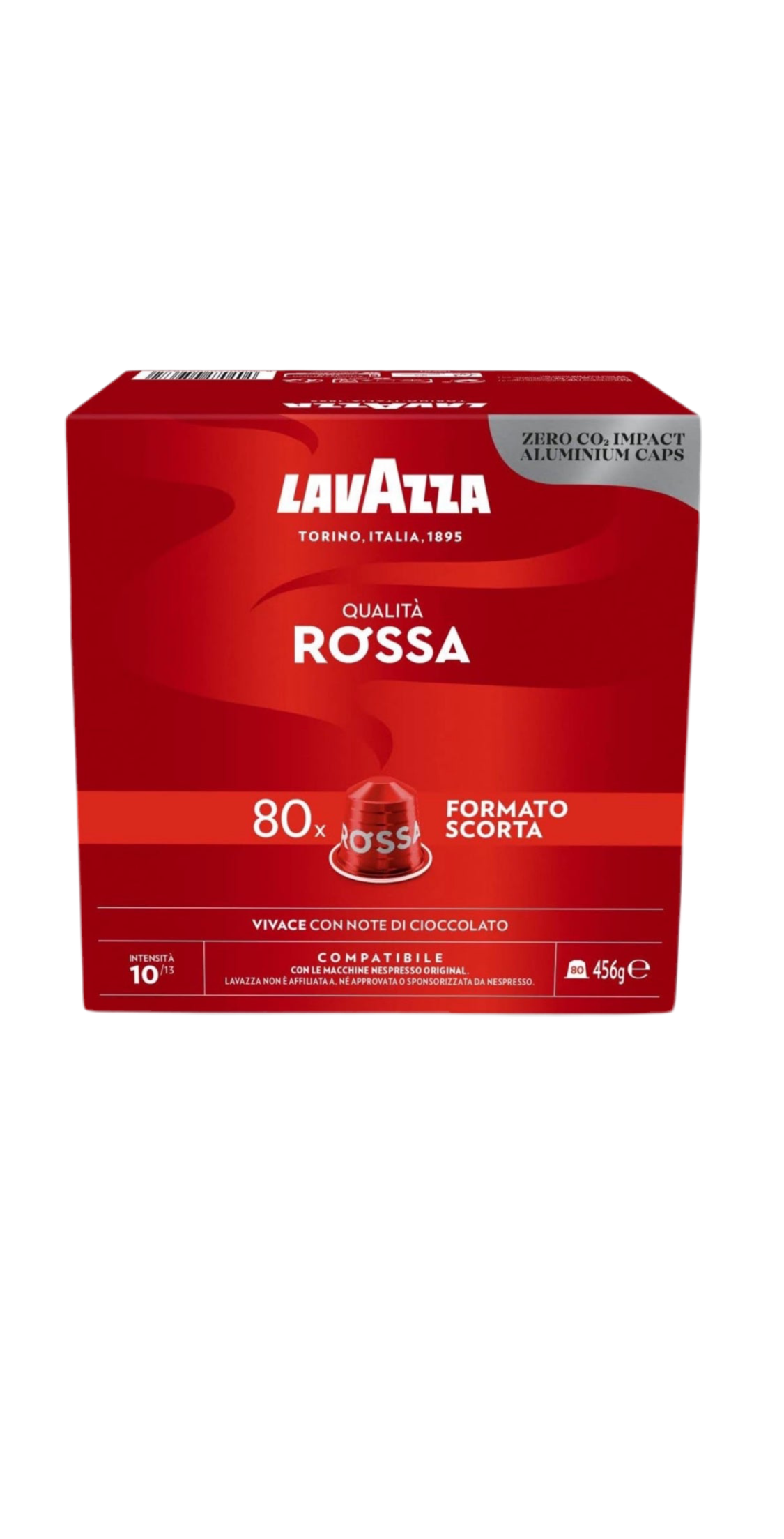 Lavazza Nespresso Capsules, Qualita Rossa, 80 Count Aluminum capsules