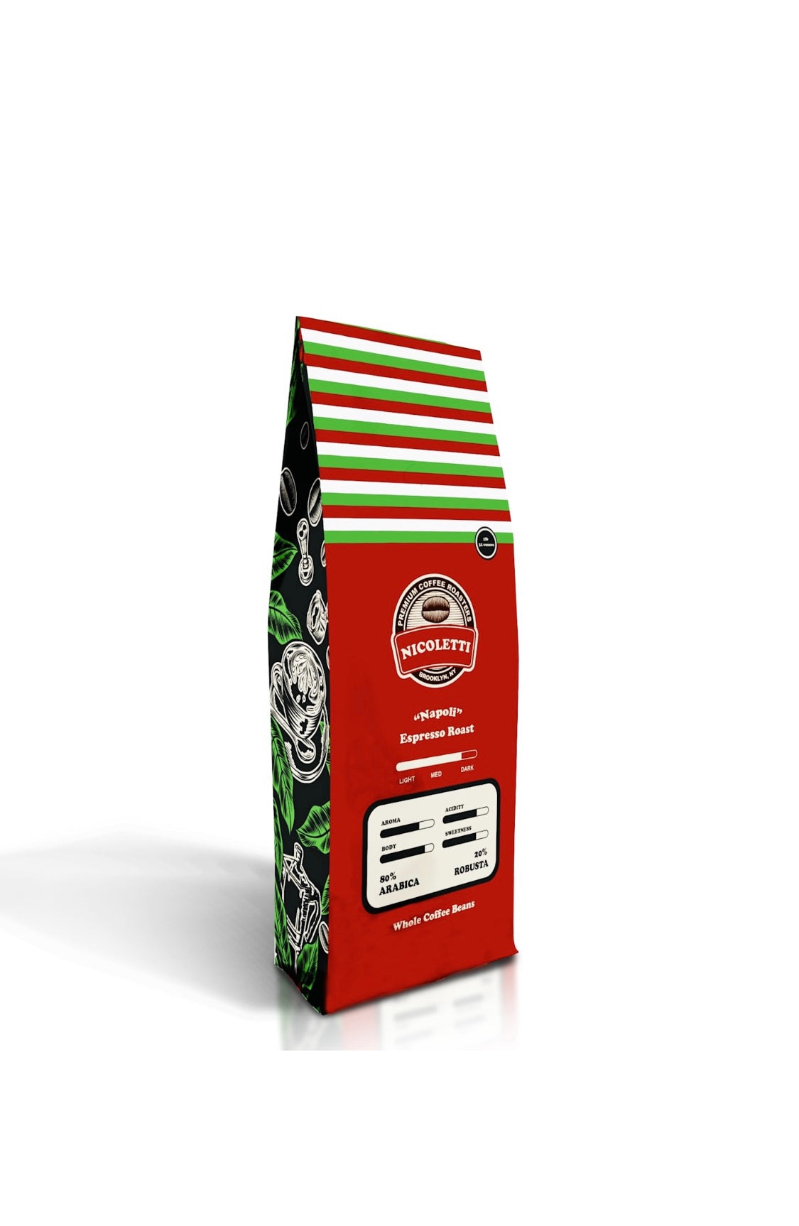 にゃプチーノ Nicoletti Coffee Espresso “Napoli Roast” 2lb Whole Beans (Made in Broo