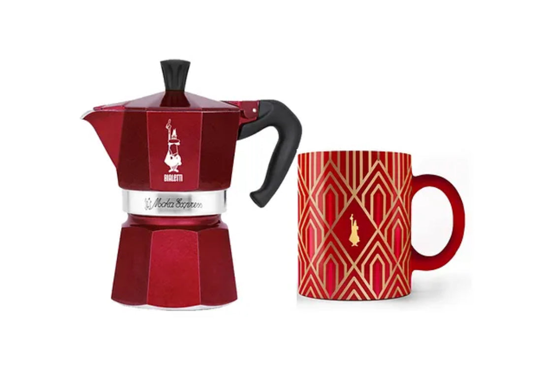 Bialetti Moka Express – Limited Edition “Deco Glamour Collection” cup  Moka Express Red Deco Bialetti Mug