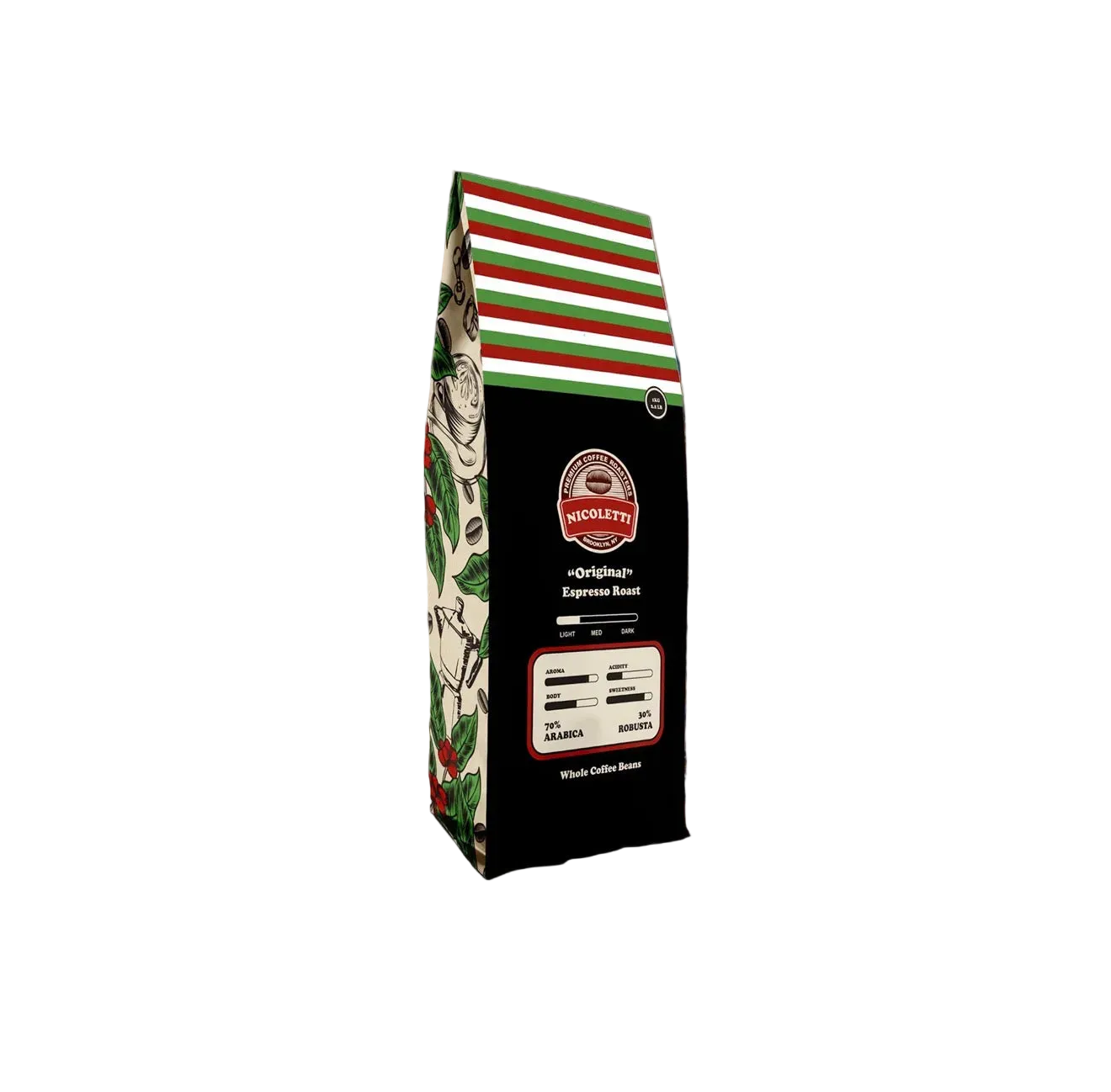 Nicoletti Coffee “Original” Espresso Roast Beans 2.20lb (Made in Brook Nicoletti Coffee “Original” Espresso Roast Beans 2.20lb (Made in Brook