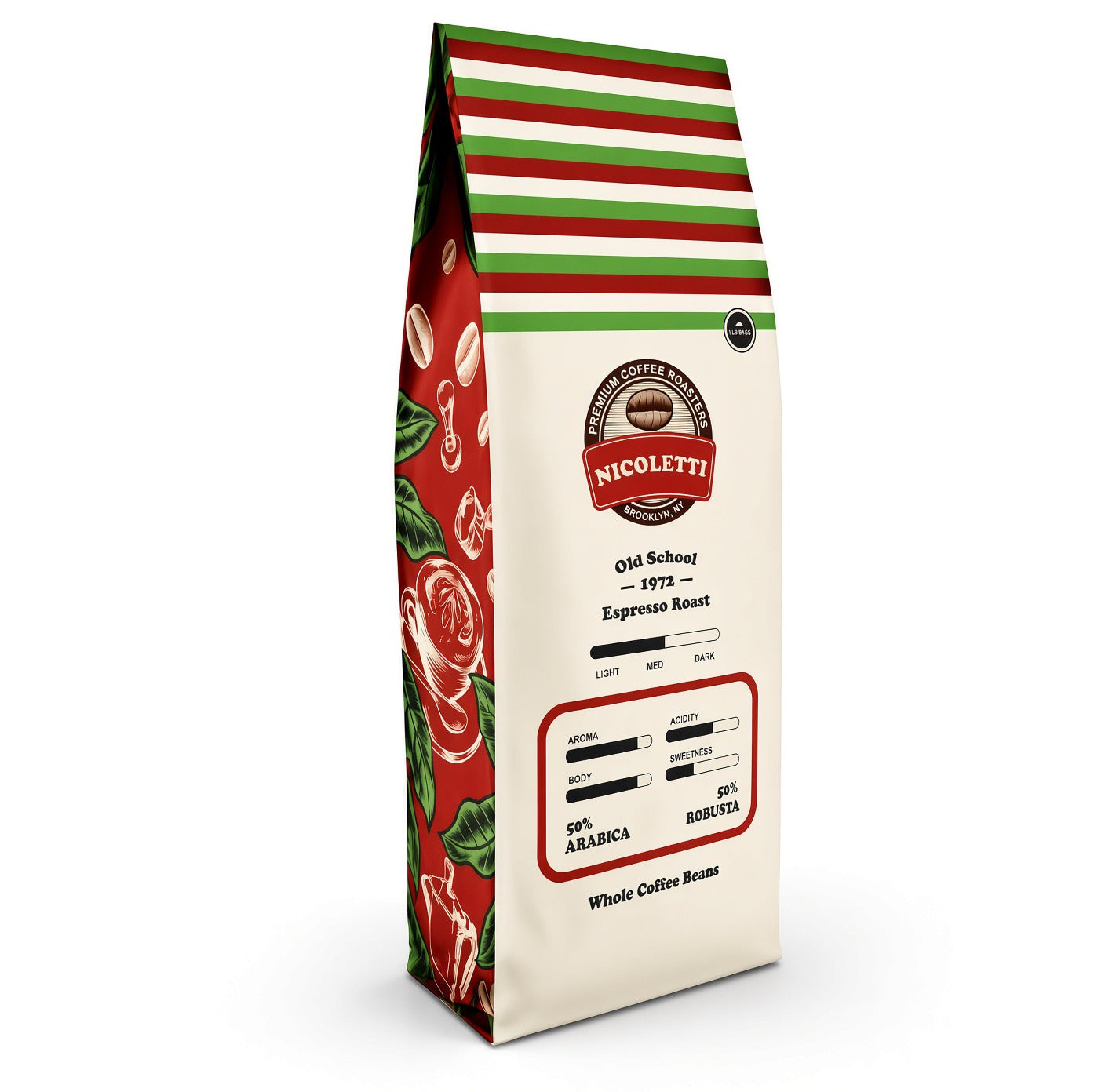 ꕤ︎︎不定期出品ꕤ︎︎コーヒー染めBset‪ෆ‪.*・゜ Nicoletti “Old School 1972” Espresso Roast [Whole Beans 2lb] Made in B