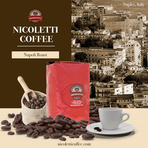 Nicoletti Coffee Espresso “Napoli Roast” 2lb Whole Beans (Made in Brooklyn NY since 1972)