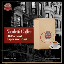 Load image into Gallery viewer, Nicoletti “Old School 1972” Espresso Roast [Whole Beans 2lb] Made in Brooklyn NY Since 1972