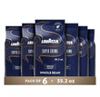 Lavazza Super Crema Whole Bean Coffee, Medium Espresso 2.2 lbs (Pack of 6)🇮🇹