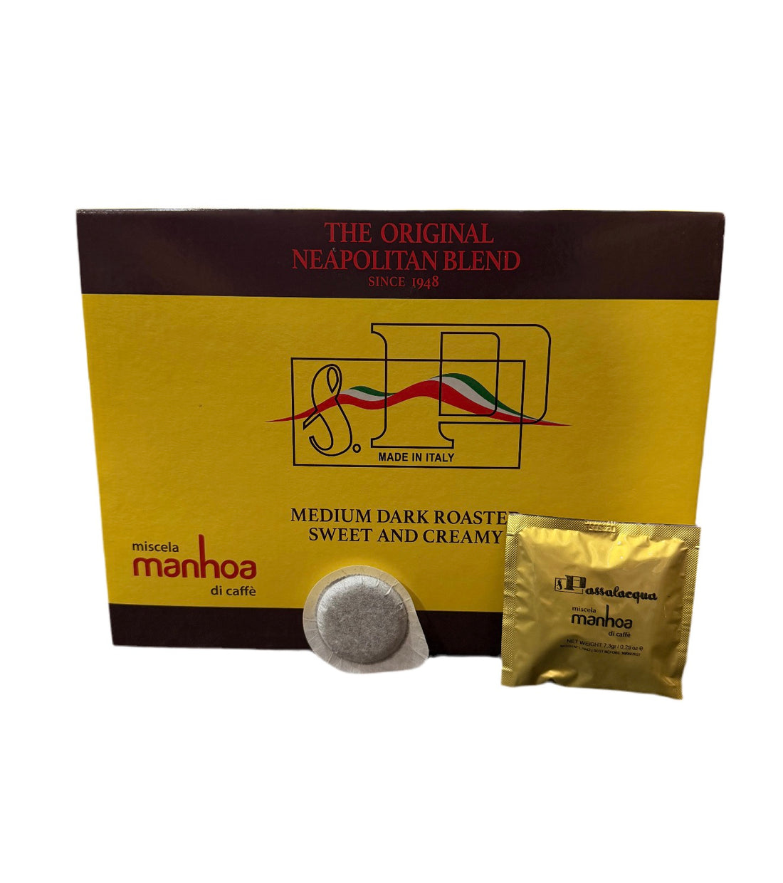 Passalacqua Manhoa ESE Pods (150 count) Espresso Coffee (Made in Italy) 🇮🇹