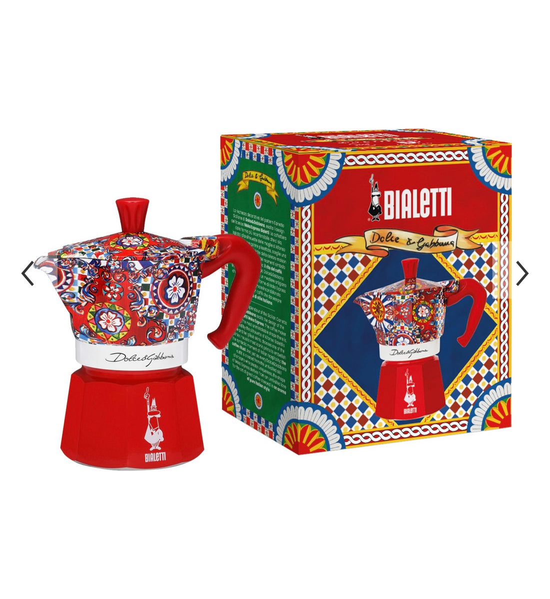 Bialetti X Dolce & Gabbana: Bialetti Moka Express 3-Cup Stovetop( Made in Italy 🇮🇹)