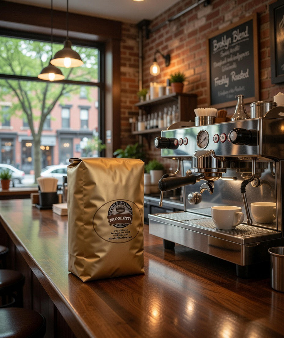 Nicoletti Coffee “13th Ave” Espresso Roast | Low Acidity | Full body Espresso producing thick golden crema | Fresh Roasted to order