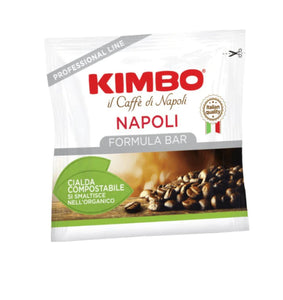 Kimbo Napoli Espresso Compostable ESE Pods, 100 Pods  (New Formula Bar)
