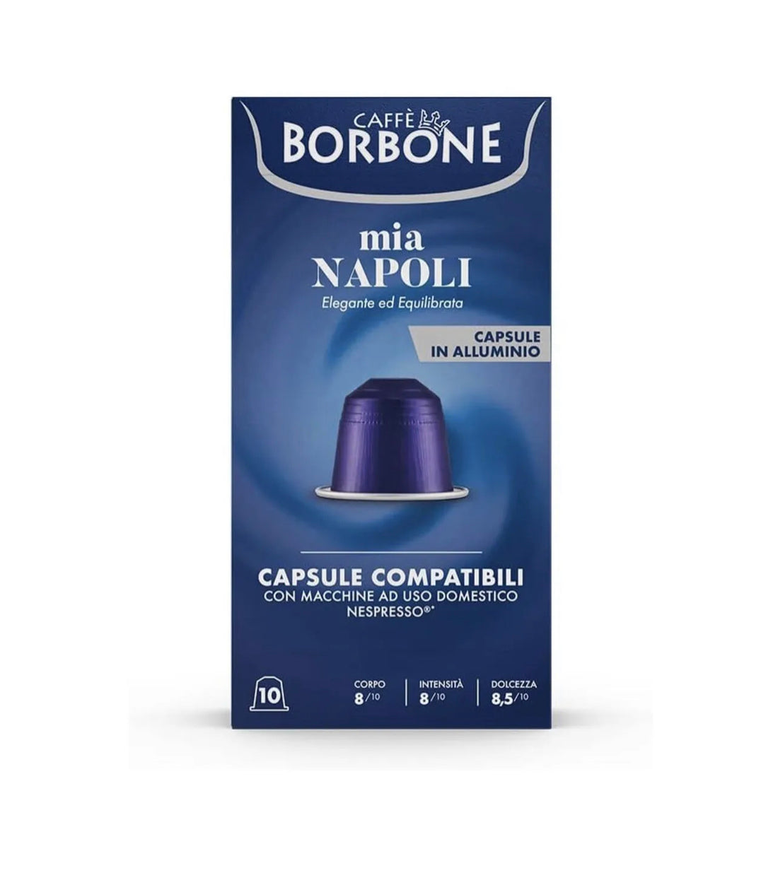 Caffe Borbone Mia Napoli Aluminum (10 Capsules) Nespresso original line