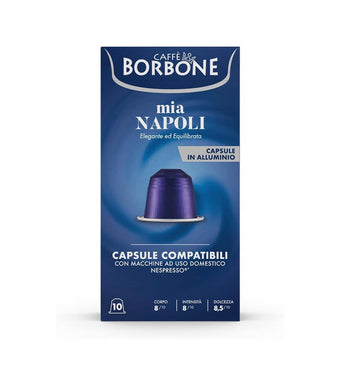 Caffe Borbone Mia Napoli Blend - 100 ALUMINUM Nespresso original line Capsules