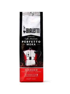 Bialetti Caffe Italian Roasted - 8.8 oz Espresso Ground Coffee - Classico Perfect for Moka - Intensity 7