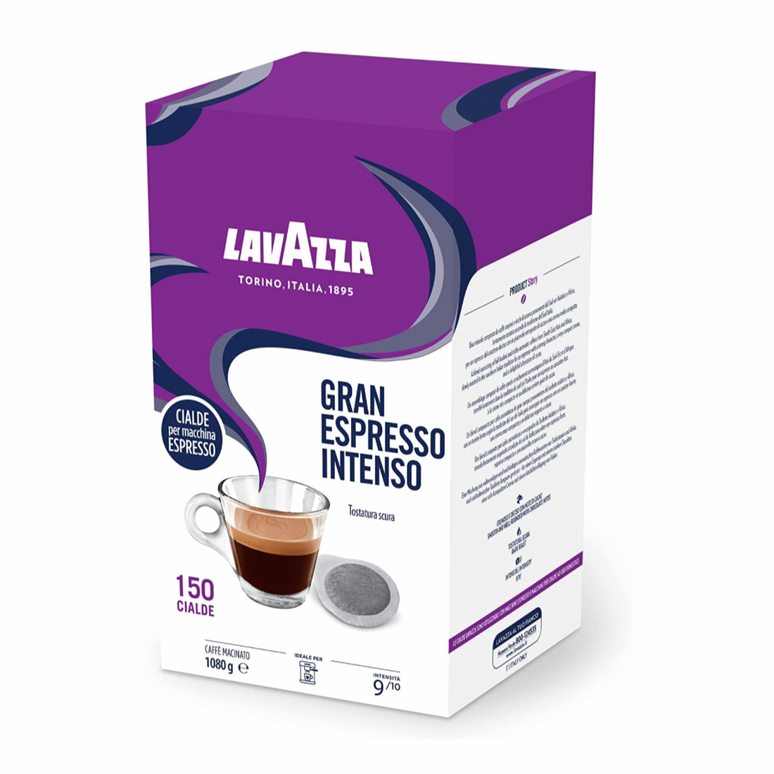 Lavazza Espresso Pods (Imported directly from Italy) Gran Espresso Intenso, 150 Pods